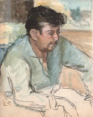 カミーユ・ピサロ《ポール・ゴーギャンの肖像》（ベオグラード国立美術館蔵）