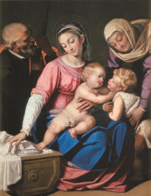シピオーネ・ブルツォーネ《聖ヨハネと聖アンナのいる聖家族》