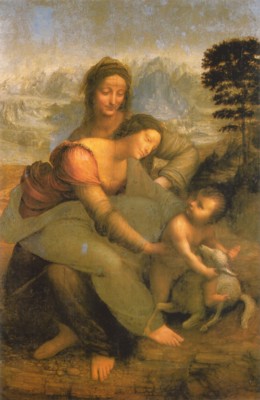 レオナルド・ダ・ヴィンチ《聖アンナと聖母子》（ルーヴル美術館蔵）