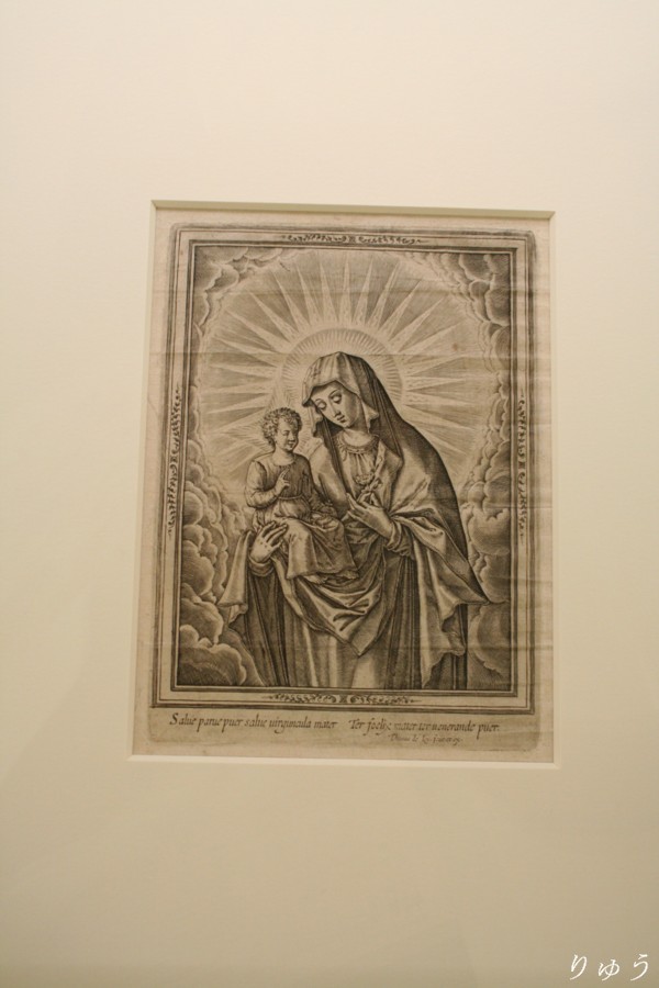 聖母子図　トマ・ド・ルー 版刻・刊行　フランス、パリ　福井にて発見　１６～１７世紀