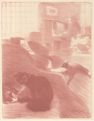 テオフィール＝アレクサンドル・スタンラン《Ｐ.デルメ『女たちの歌』（パリ、１８９７年）のための１５枚のリトグラフ》より